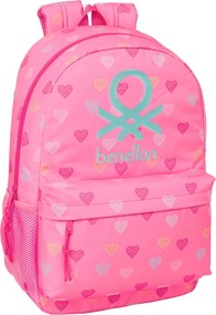 Σχολική Τσάντα Benetton Heart Ροζ 30 x 46 x 14 cm