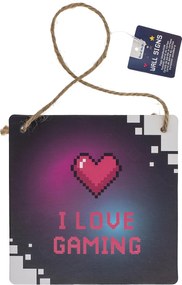 Πινακίδα Κρεμαστή Διακοσμητική Gaming Χαρτόνι 18x18cm Σε 4 Σχέδια