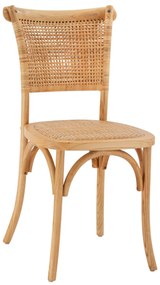Καρέκλα LIBERTY Ξύλινη με Πλέξη Rattan σε Φυσικό 49x54x89εκ. 49x54x89 εκ.