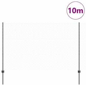 vidaXL Φράχτης με Στήλες. Γκρι 1.5 x 10 m Ατσάλι