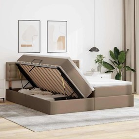 vidaXL Κρεβάτι Αποθήκης Καπουτσίνο 180 x 200 cm Τεχνητό Δέρμα