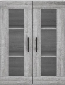 vidaXL Ντουλάπι Γκρι Sonoma 69,5 x 34 x 180 εκ. Επεξεργασμένο Ξύλο