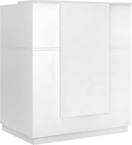 Γραφείο υποδοχής - reception Gemini Megapap χρώμα λευκό 100x70x110εκ.