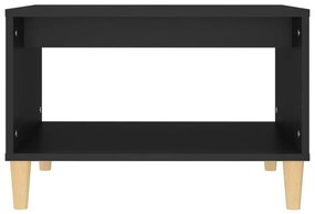 Τραπεζάκι Σαλονιού Μαύρο 60x50x40 εκ. από Επεξεργασμένο Ξύλο - Μαύρο