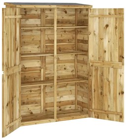 vidaXL Αποθήκη Εργαλείων Κήπου 123x45x171 εκ. Εμποτισμένο Μασίφ Πεύκο