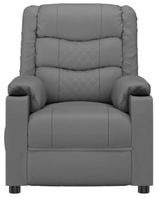 vidaXL Πολυθρόνα Μασάζ Γκρι από Συνθετικό Δέρμα