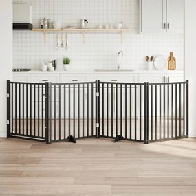 vidaXL Διαχωριστικό Σκύλων/Πόρτα Πτυσσόμενο 4 Πάνελ 320εκ. Μασίφ Ελάτη