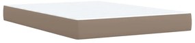 vidaXL Κρεβάτι Boxspring με Στρώμα Καπουτσίνο 160x200εκ.από Συνθ.Δέρμα
