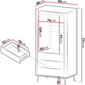 Ντουλάπα Marly Reg δίφυλλη