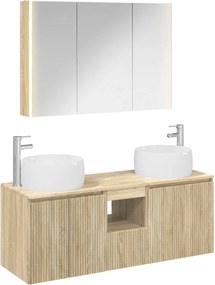 vidaXL Σετ Ντουλαπιών Μπάνιου 4 pcs Sonoma Δρυς Επεξεργασμένο Ξύλο