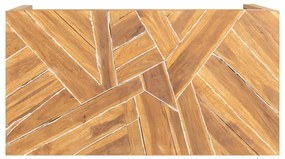 vidaXL Τραπέζι Σαλονιού «Διαβρωμένο» Στιλ 110 x 35 x 38 εκ. Ξύλο Teak