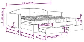 Καναπές Κρεβάτι Συρόμενος Ροζ 100x200 εκ. Βελούδινος Συρτάρια - Ροζ