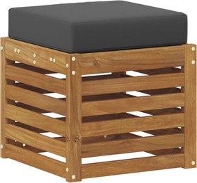 vidaXL Πάγκος 2 Τεμάχιο Φυσικό και Ανθρακί Στερεό Ξύλο Ακακίας