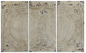 Διακόσμηση τοίχων DKD Home Decor Μπεζ Στιλβωτικό Ελαστικών 178 x 4 x 112 cm (3 Τεμάχια)