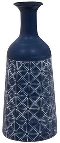 Βάζο Μεταλλικό 128-123-072 20x20x49cm Blue Metal
