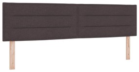 vidaXL Κρεβάτι Box Spring με Στρώμα Σκούρο Καφέ 180x200 εκ. Ύφασμα