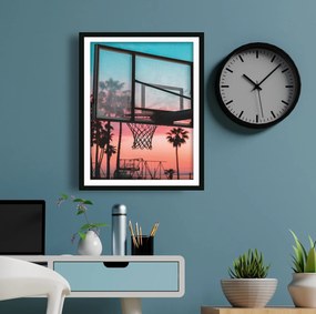 Ξύλινο Κάδρο Basketball Venice Beach 30X40cm SNK191