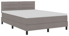 vidaXL Κρεβάτι με Βάθρο με Στρώμα Ταμπεχ 160x200 cm Ύφασμα