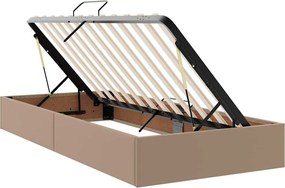 vidaXL Κρεβάτι Αποθήκης Καπουτσίνο 100 x 200 cm Τεχνητό Δέρμα