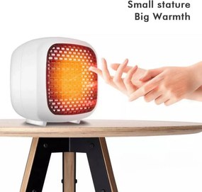 Αερόθερμο Δωματίου Δαπέδου 800W Ασπρόμαυρο