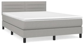 ΚΡΕΒΑΤΙ BOXSPRING ΜΕ ΣΤΡΩΜΑ ΑΝΟΙΧΤΟ ΓΚΡΙ 140X190 ΕΚ. ΥΦΑΣΜΑΤΙΝΟ 3140129