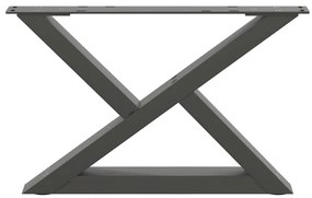 vidaXL Πόδια Τραπεζιού Σαλονιού 2 τεμ. Ανθρακί 50x(30-31,3) εκ. Ατσάλι
