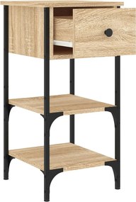 vidaXL Κομοδίνα 2 τεμ. Sonoma Δρυς 34x36x70 εκ. από Επεξεργασμένο Ξύλο
