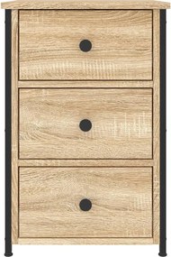 vidaXL Κομοδίνα 2 τεμ. Sonoma Δρυς 40 x 36 x 60 εκ. Επεξεργασμένο Ξύλο
