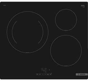 Bosch PUJ61RBB5E, SER4, Επαγωγική Εστία, 60cm, Επιφανειακή Βάση Χωρίς Πλαίσιο, 3 Ζώνες, Μαύρο