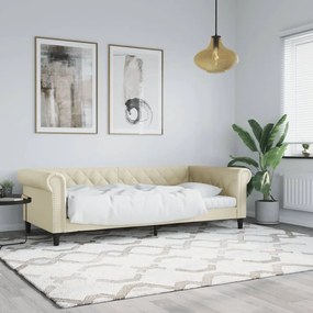 Καναπές Κρεβάτι Κρεμ 80 x 200 εκ. από Συνθετικό Δέρμα - Κρεμ