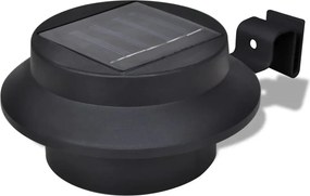 Ηλιακό Φωτιστικό για φράχτη/Υδρορροή Σετ 6 Τεμ. Μαύρο