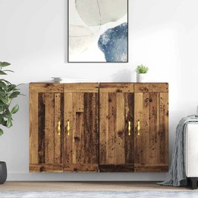 Ντουλάπα τοίχου Επιτοίχιο 2 pcs Παλιό ξύλο 69,5 x 34 x 90 εκ.