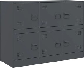 vidaXL Μπουφές Ανθρακί 99x39x73 εκ. από Ατσάλι