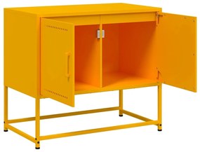 Έπιπλο Τηλεόρασης Μουσταρδί Κίτρινο 68,5x39x60,5 εκ. από Ατσάλι - Κίτρινο