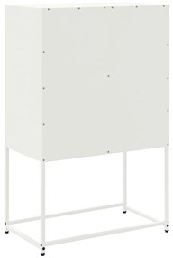 Έπιπλο Τηλεόρασης Λευκό 68x39x60,5 εκ. από Χάλυβα - Λευκό