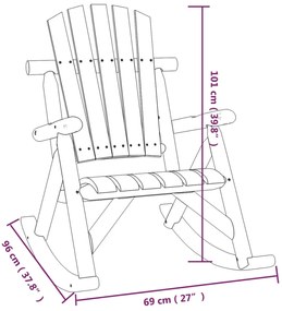 vidaXL Σαλόνι Κήπου Σετ 4 Τεμαχίων από Μασίφ Ξύλο Ελάτης