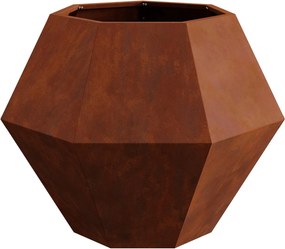 vidaXL Γλάστρα 2 τμχ. Σκ rusty 75 x 75 x 60 εκ