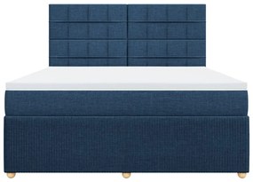 ΚΡΕΒΑΤΙ BOXSPRING ΜΕ ΣΤΡΩΜΑ ΜΠΛΕ 180X200 ΕΚ. ΥΦΑΣΜΑΤΙΝΟ 3294441