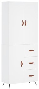 vidaXL Ντουλάπι Λευκό 69,5x34x180 εκ. από Επεξεργασμένο Ξύλο