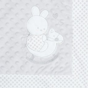 Κουβέρτα Κούνιας Rocking Rabbit Γκρι 110x140 - Borea Home