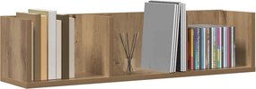 vidaXL Ράφι Τοίχου για CD Τεχνίτης Δρυς 75 x 18 x 18 εκ. Μοριοσανίδα
