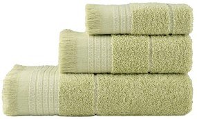 Πετσέτες Μπάνιου (Σετ 3τμχ) Nima Plush 480gsm Λαχανί