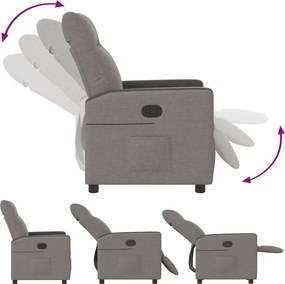 vidaXL Πολυθρόνα Ανακλινόμενη Taupe Υφασμάτινη