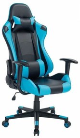 Καρέκλα gaming Mesa 312, Μπλε, Μαύρο, 125x70x67cm, Με μπράτσα, Με ρόδες, Μηχανισμός καρέκλας: Κλίση