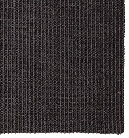 Χαλί Μαύρο 80 x 250 εκ. από Φυσικό Σιζάλ - Μαύρο