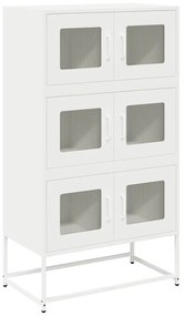 vidaXL Highboard Λευκό 68x39x123 cm Ατσάλι