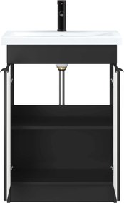 vidaXL Σετ Επίπλων Μπάνιου Μαύρο 78,5 x 37,5 x 81 εκ