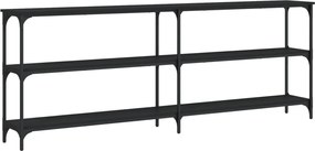 vidaXL Τραπέζι Κονσόλα Μαύρο 200x29x75 εκ. Επεξεργασμένο Ξύλο