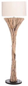 Διακοσμητικό Φωτιστικό Δαπέδου ALTAR C4433 Driftwood Φυσικό - PVC Λευκό Φ45x142Υ εκ. 45x45x142 εκ.