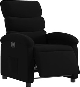 vidaXL Πολυθρόνα Ανακλινόμενη Ηλεκτρική Μαύρη Υφασμάτινη